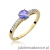 Pierścionek W066 Tanzanit 0,50ct żółte złoto