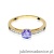 Pierścionek W066 Tanzanit 0,50ct żółte złoto