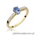 Pierścionek W067 Tanzanit 0,40ct żółte złoto