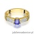 Pierścionek W075 Tanzanit 0,50ct żółte złoto