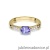 Pierścionek W077 Tanzanit 0,40ct żółte złoto