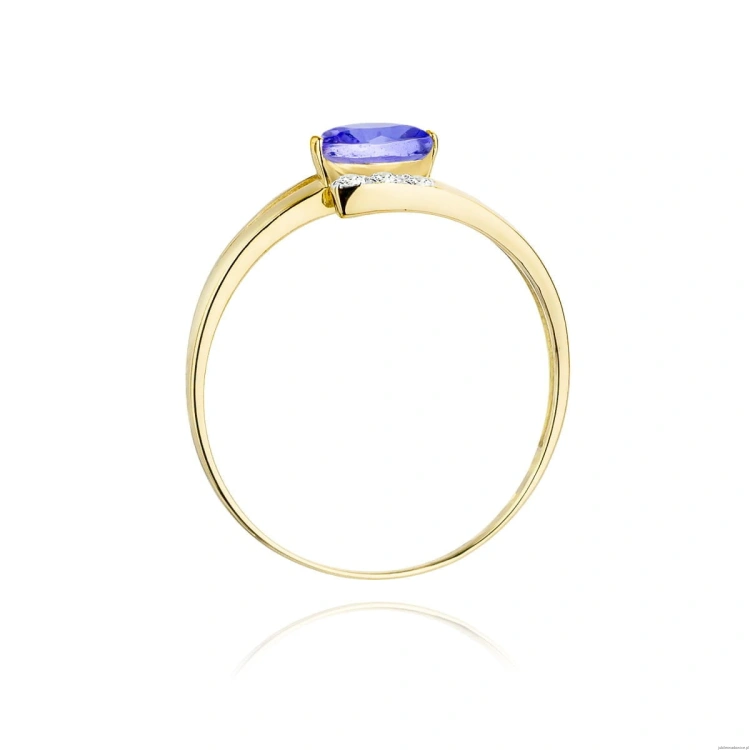 Pierścionek W119 Tanzanit 0,40ct żółte złoto