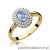 Pierścionek W303 Tanzanit 0,40ct żółte złoto