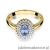 Pierścionek W303 Tanzanit 0,40ct żółte złoto