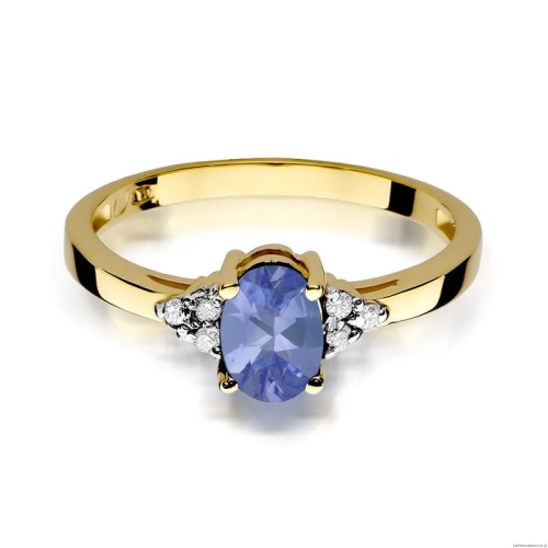 Pierścionek W308 Tanzanit 0,70ct żółte złoto