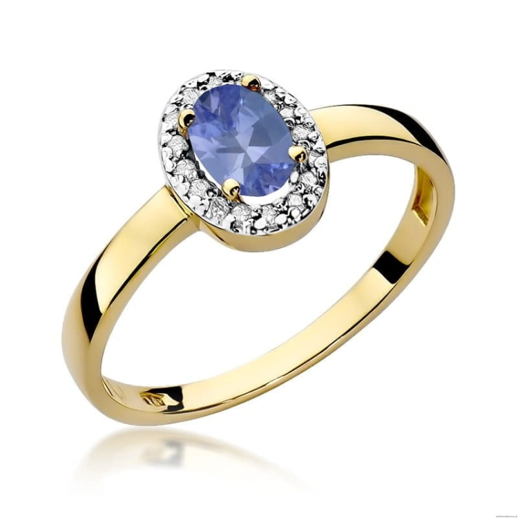 Pierścionek W330 Tanzanit 0,40ct żółte złoto