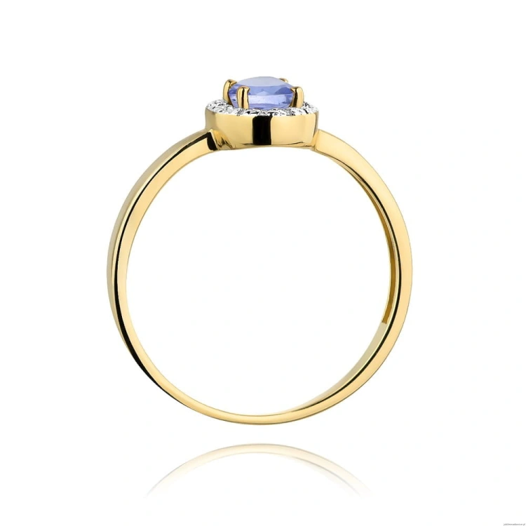 Pierścionek W330 Tanzanit 0,40ct żółte złoto