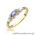 Pierścionek W414 Tanzanit 0,15ct żółte złoto