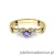 Pierścionek W414 Tanzanit 0,15ct żółte złoto
