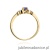 Pierścionek W414 Tanzanit 0,15ct żółte złoto