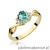 Pierścionek W019 Szmaragd 0,40ct żółte złoto