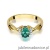 Pierścionek W019 Szmaragd 0,40ct żółte złoto