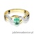 Pierścionek W028 Szmaragd 0,40ct żółte złoto