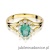 Pierścionek W037 Szmaragd 0,80ct żółte złoto