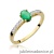 Pierścionek W067 Szmaragd 0,40ct żółte złoto