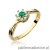 Pierścionek W072 Szmaragd 0,15ct żółte złoto