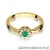 Pierścionek W072 Szmaragd 0,15ct żółte złoto