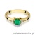Pierścionek W0076 Szmaragd 0,50ct żółte złoto