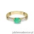 Pierścionek W077 Szmaragd 0,40ct żółte złoto