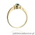 Pierścionek W238 Szmaragd 0,15ct żółte złoto