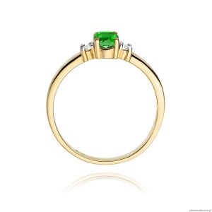 Pierścionek W264 Szmaragd 0,40ct żółte złoto