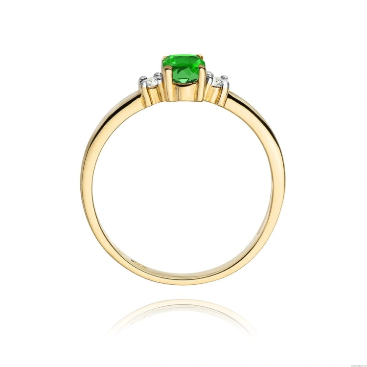 Pierścionek W264 Szmaragd 0,40ct żółte złoto