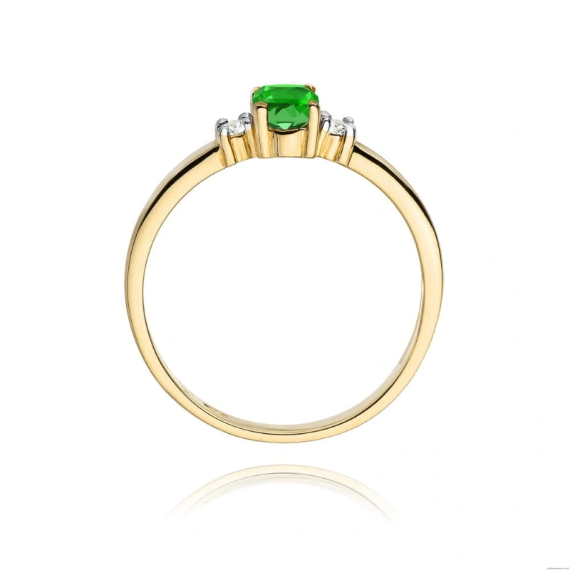 Pierścionek W264 Szmaragd 0,40ct żółte złoto