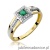 Pierścionek W271 Szmaragd 0,15ct żółte złoto