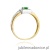 Pierścionek W271 Szmaragd 0,15ct żółte złoto