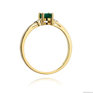 Pierścionek W301 Szmaragd 0,40ct żółte złoto