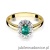 Pierścionek W304 Szmaragd 0,40ct żółte złoto