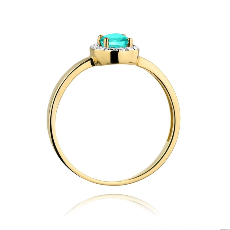 Pierścionek W330 Szmaragd 0,40ct żółte złoto