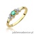 Pierścionek W414 Szmaragd 0,15ct żółte złoto