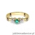 Pierścionek W414 Szmaragd 0,15ct żółte złoto