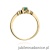 Pierścionek W414 Szmaragd 0,15ct żółte złoto