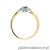 Pierścionek W428 Szmaragd 0,15ct żółte złoto