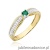 Pierścionek W449 Szmaragd 0,15ct żółte złoto