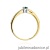 Pierścionek W449 Szmaragd 0,15ct żółte złoto