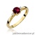Pierścionek W010 Granat 0,60ct żółte złoto