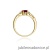 Pierścionek W010 Granat 0,60ct żółte złoto