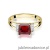 Pierścionek W103 Granat 1,30ct żółte złoto