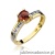 Pierścionek W106 Granat 0,60ct żółte złoto
