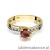 Pierścionek W106 Granat 0,60ct żółte złoto