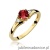 Pierścionek W0076 Granat 0,60ct żółte złoto