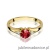 Pierścionek W0076 Granat 0,60ct żółte złoto