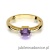 Pierścionek W010 Ametyst 0,50ct żółte złoto