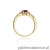 Pierścionek W010 Ametyst 0,50ct żółte złoto