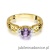 Pierścionek W014 Ametyst 0,50ct żółte złoto