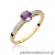 Pierścionek W066 Ametyst 0,50ct żółte złoto
