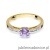 Pierścionek W066 Ametyst 0,50ct żółte złoto